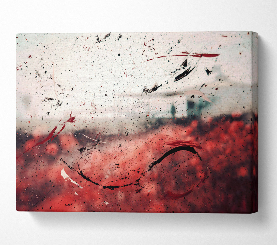  A Canvas Print of Crimson Through Glass Canvas Print