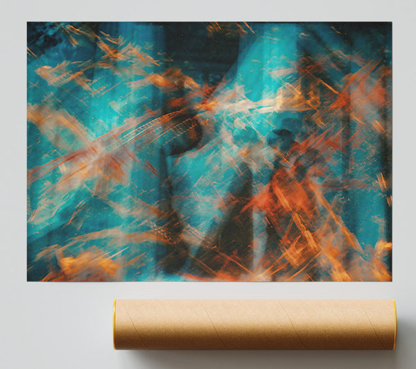 Teal And Orange Dreams Poster