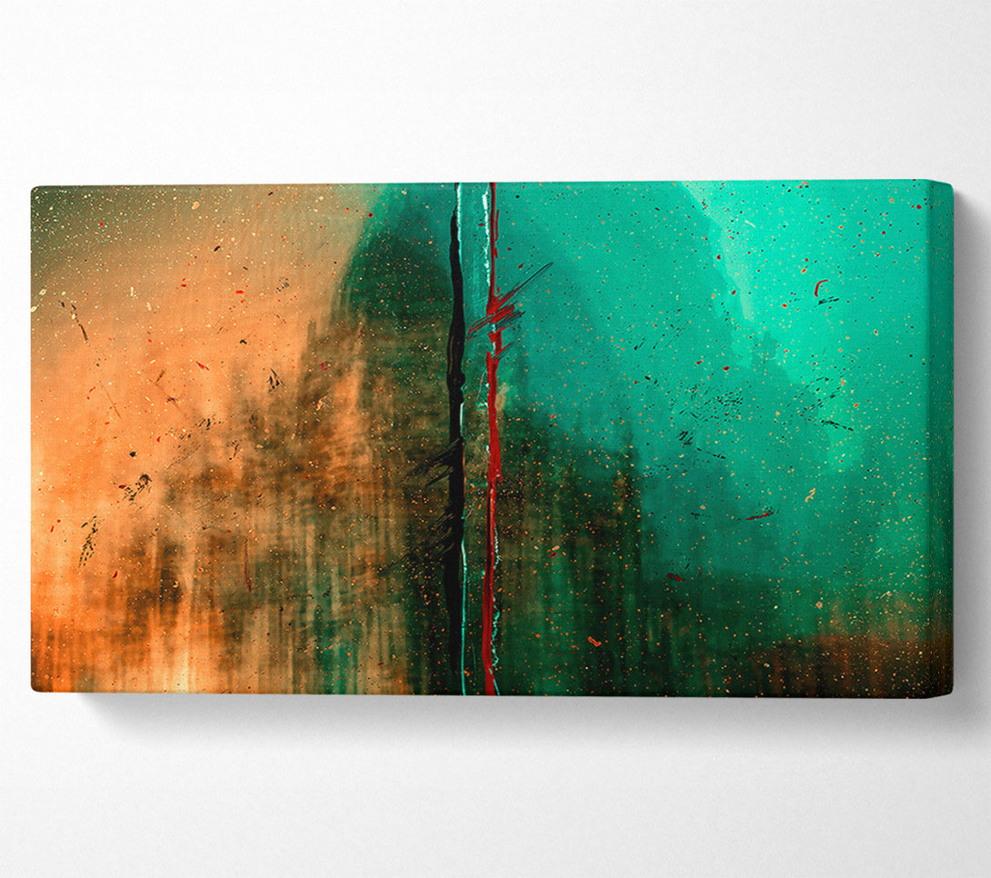  A Canvas Print of Teal Splatter Dreams Canvas Art