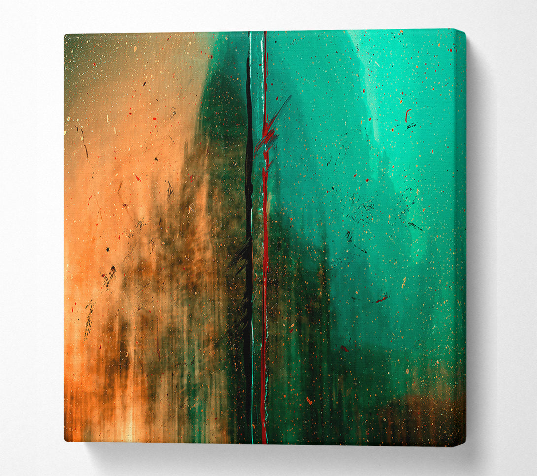  A Canvas Print of Teal Splatter Dreams Canvas Art