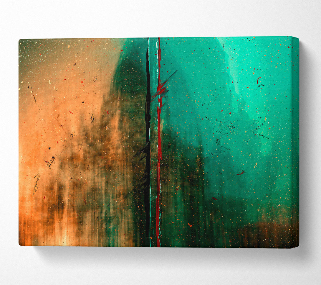  A Canvas Print of Teal Splatter Dreams Canvas Art