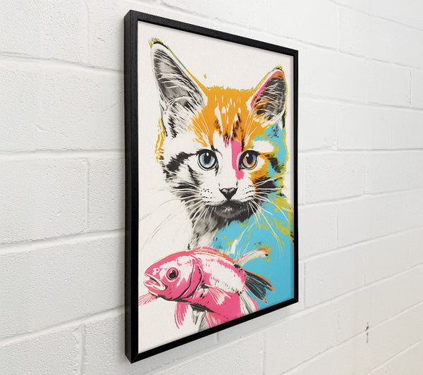 Kitten Fish Pop Art