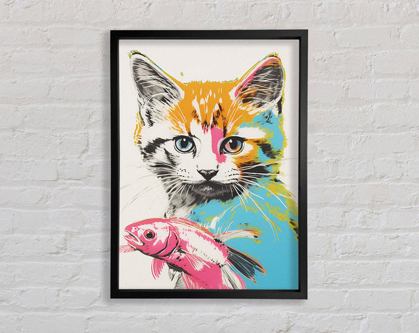 Kitten Fish Pop Art