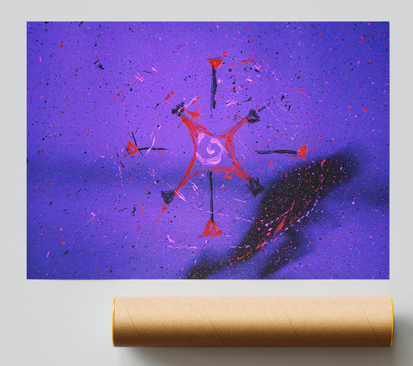 Purple Star Splashes Giclee Print