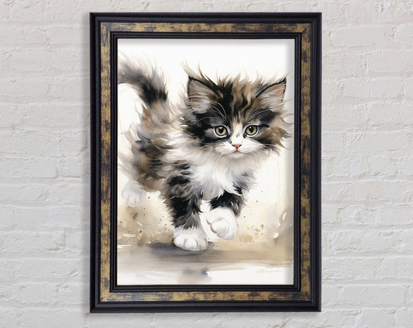 Kitten Watercolour Framed Print
