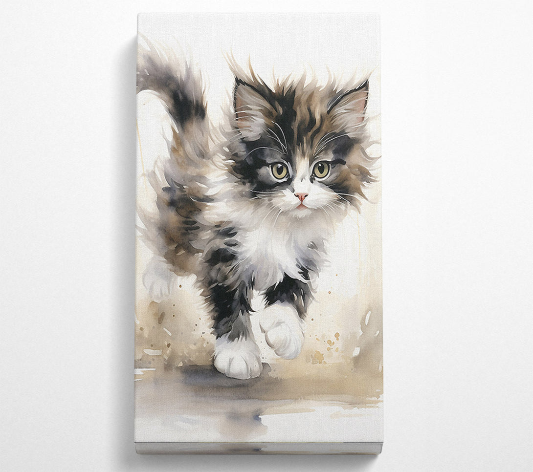  A Canvas Print of Kitten Watercolour Canvas Art