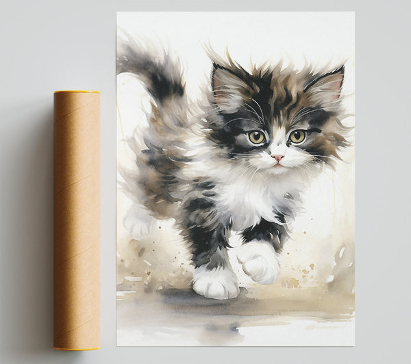 Kitten Watercolour Giclee Print