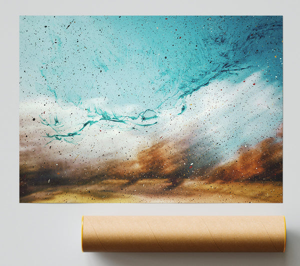 Azure Sky Specks Poster
