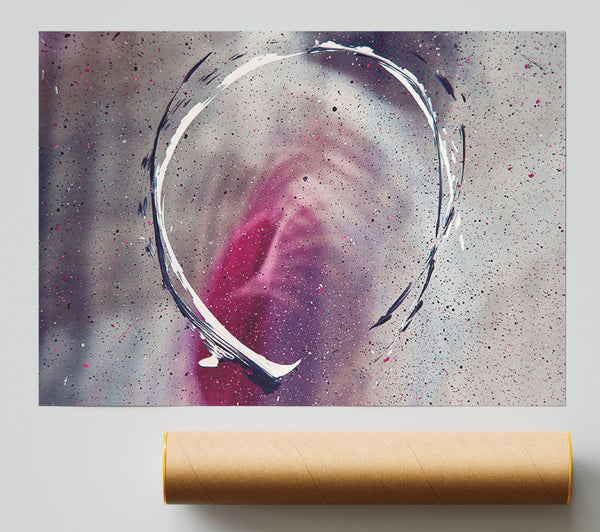 Pink Circle Splashes Print