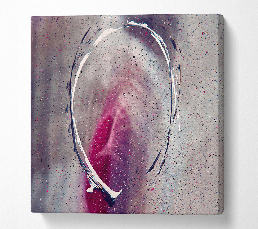  A Canvas Print of Pink Circle Splashes Canvas Print