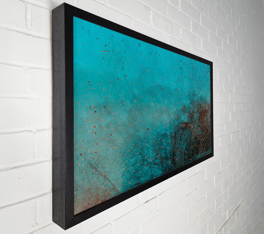  A Canvas Print of Teal Specks Of Dust. Canvas Art