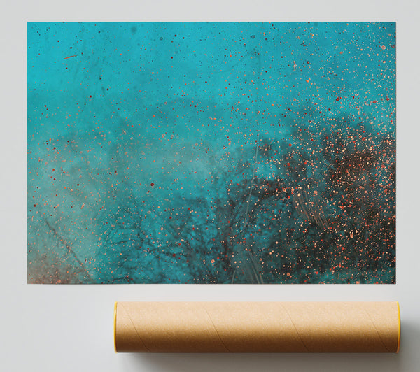 Teal Specks Of Dust. Giclee Print