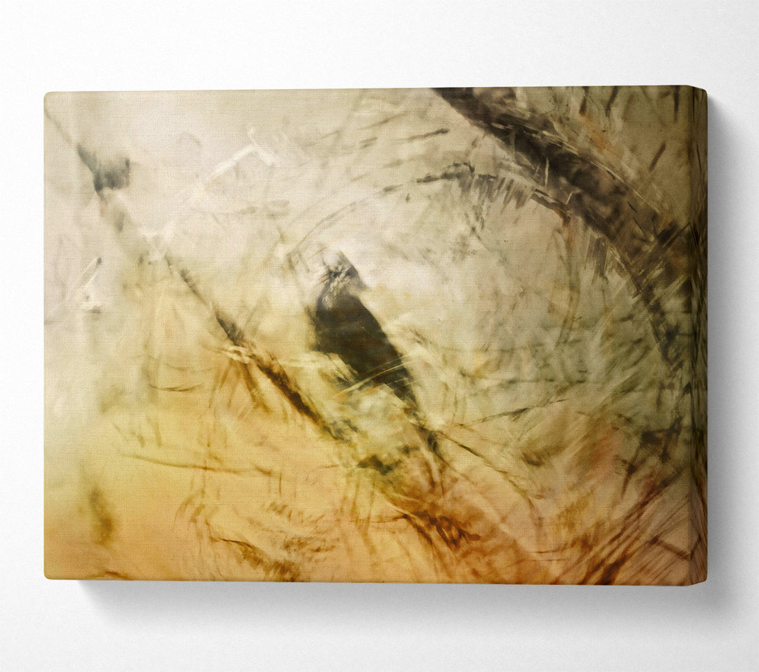  A Canvas Print of Golden Abstract Strokes Canvas Art