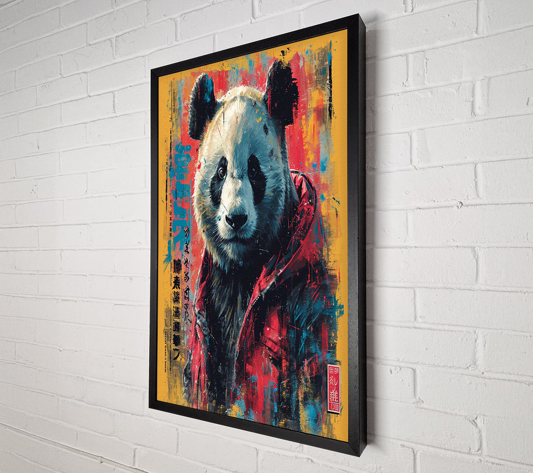  A Canvas Print of Red Panda Graffiti Canvas Print
