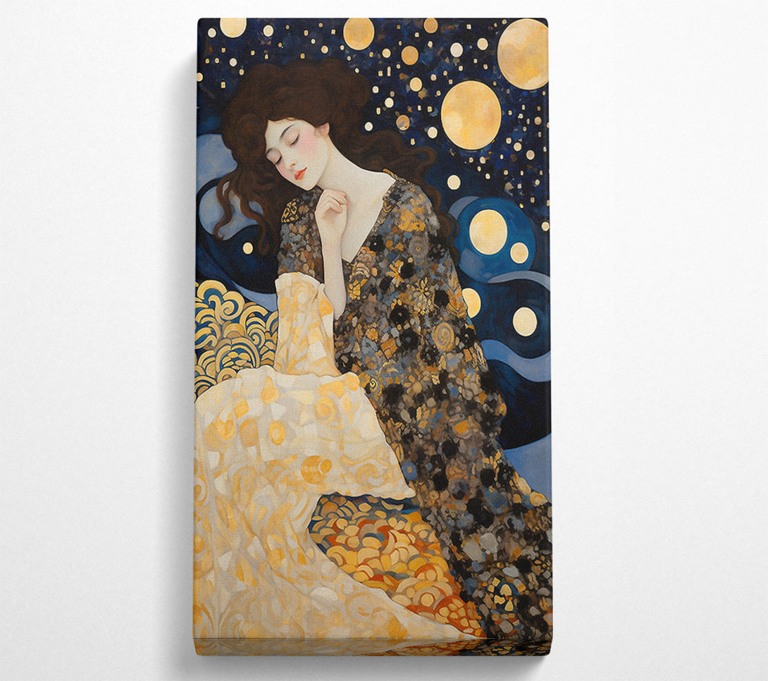  A Canvas Print of Klimt Lady At Night Canvas Print