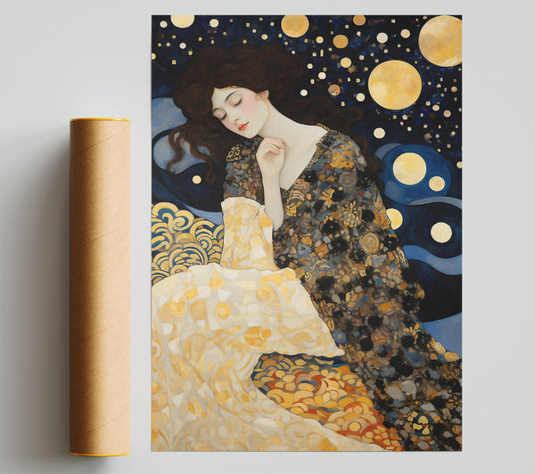Klimt Lady At Night Giclee Print