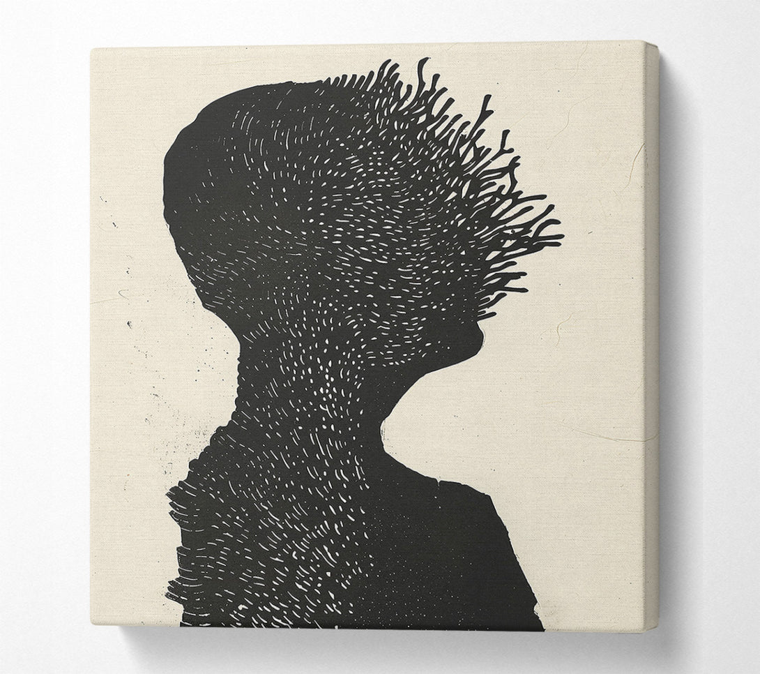  A Canvas Print of Blackening The Silhouettes Canvas Print