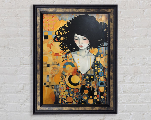 Klimt Lady Down Framed Print