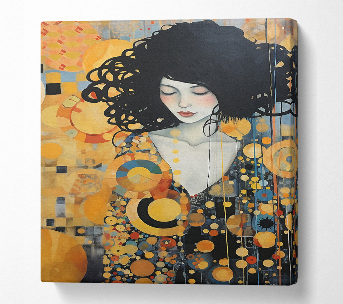  A Canvas Print of Klimt Lady Down Canvas Art