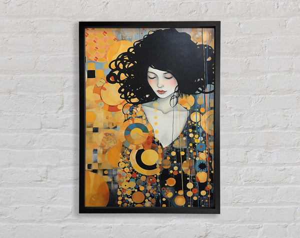 Klimt Lady Down Framed Print