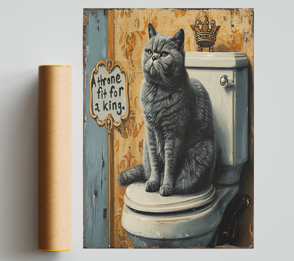 Gray Throne Fit For King Poster