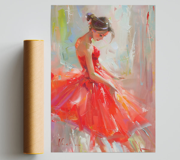 Crimson Dream In Red Print