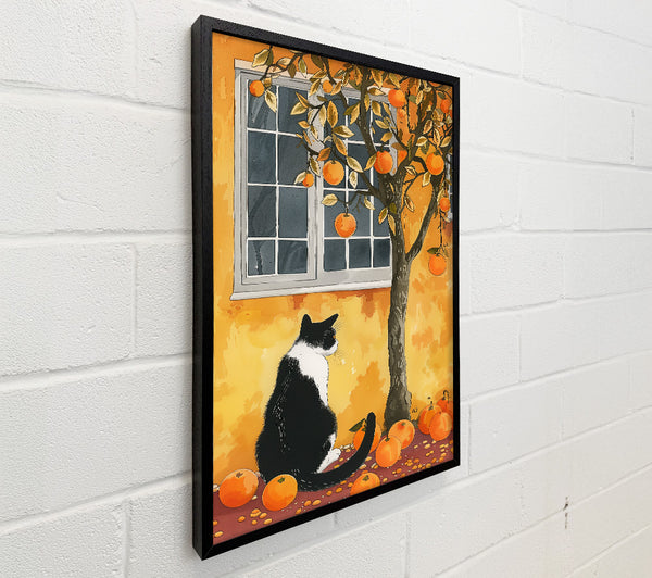 Golden Cat And Tree