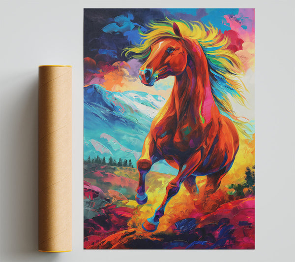 Crimson Spirit'S Flight. Print