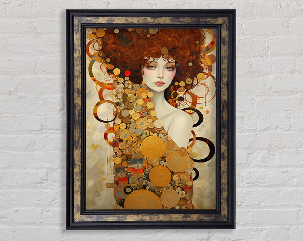 Klimt Swirls Framed Print