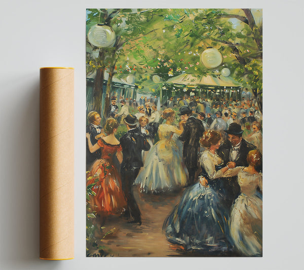 Blue Waltz Under Trees Giclee Print