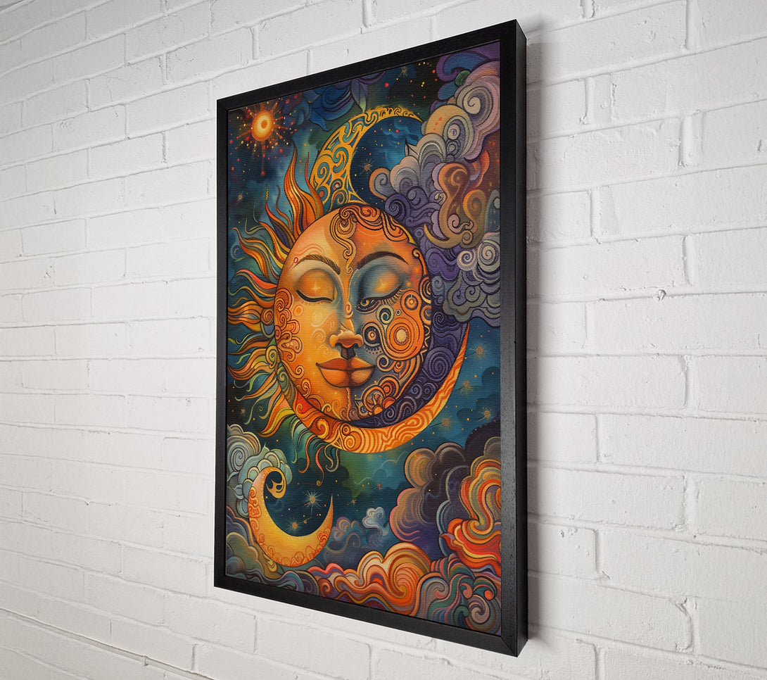  A Canvas Print of Golden Celestial Embrace Canvas Print