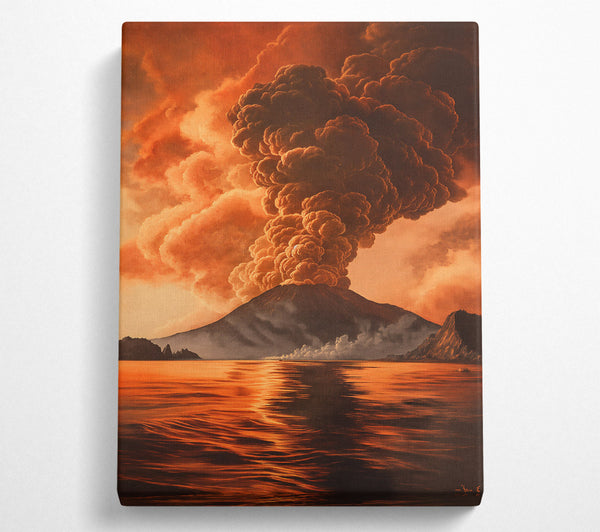  A Canvas Print of Orange Eruption Reflection Canvas Print