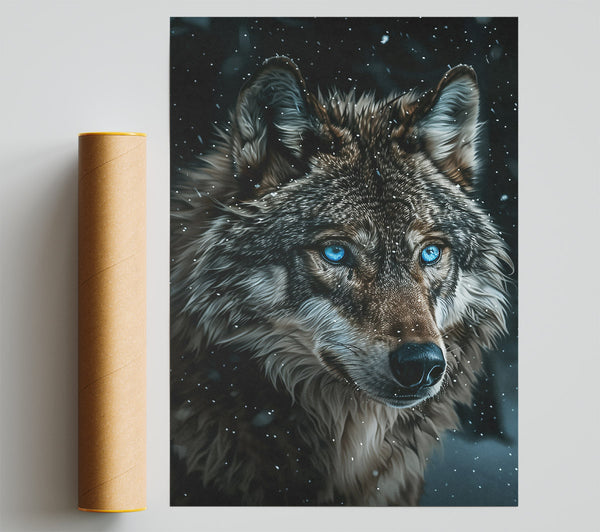 Blue Eyes In The Snow Giclee Print