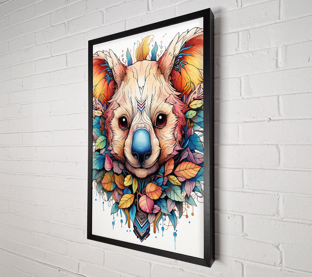  A Canvas Print of Koala Bear Nature Abstract Canvas Art