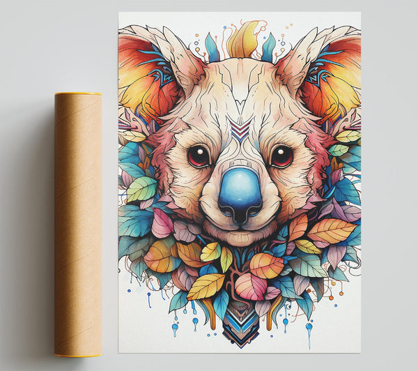 Koala Bear Nature Abstract Print
