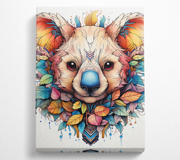  A Canvas Print of Koala Bear Nature Abstract Canvas Art
