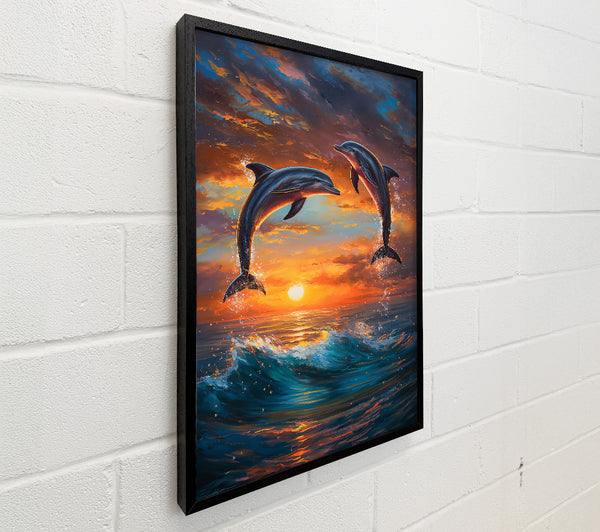 Orange Dolphin Sunset