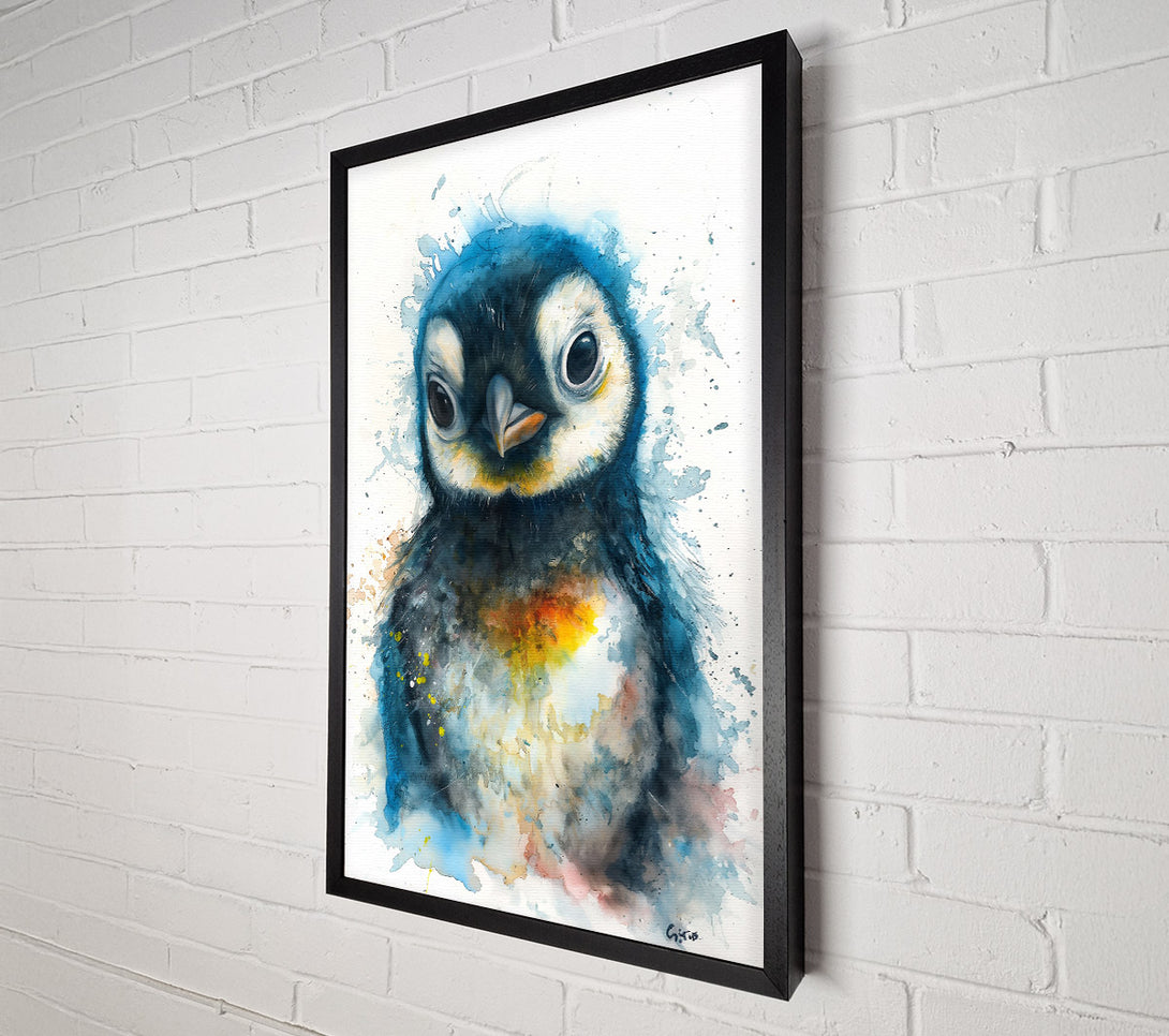  A Canvas Print of Blue Penguin Gaze Canvas Wall Art