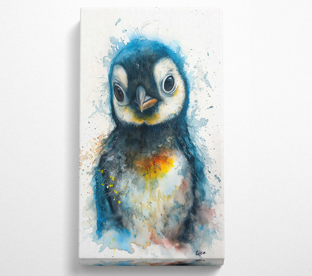 A Canvas Print of Blue Penguin Gaze Canvas Wall Art