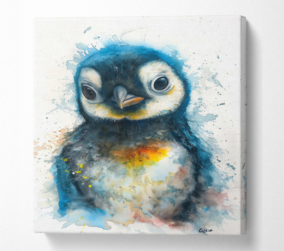  A Canvas Print of Blue Penguin Gaze Canvas Wall Art