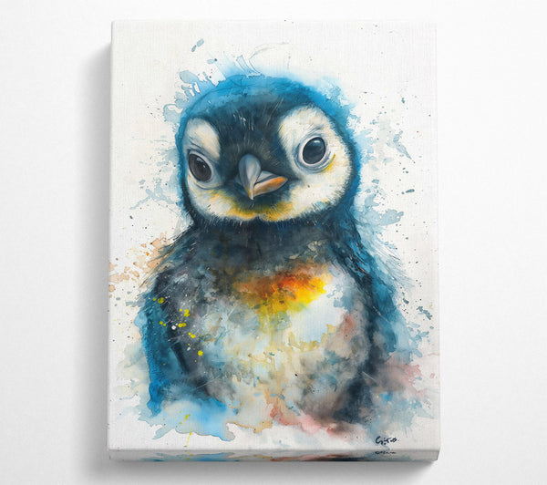  A Canvas Print of Blue Penguin Gaze Canvas Wall Art