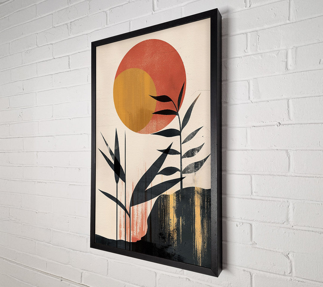  A Canvas Print of Burnt Orange Sunset Canvas Wall Art
