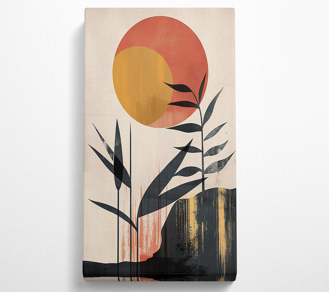  A Canvas Print of Burnt Orange Sunset Canvas Wall Art