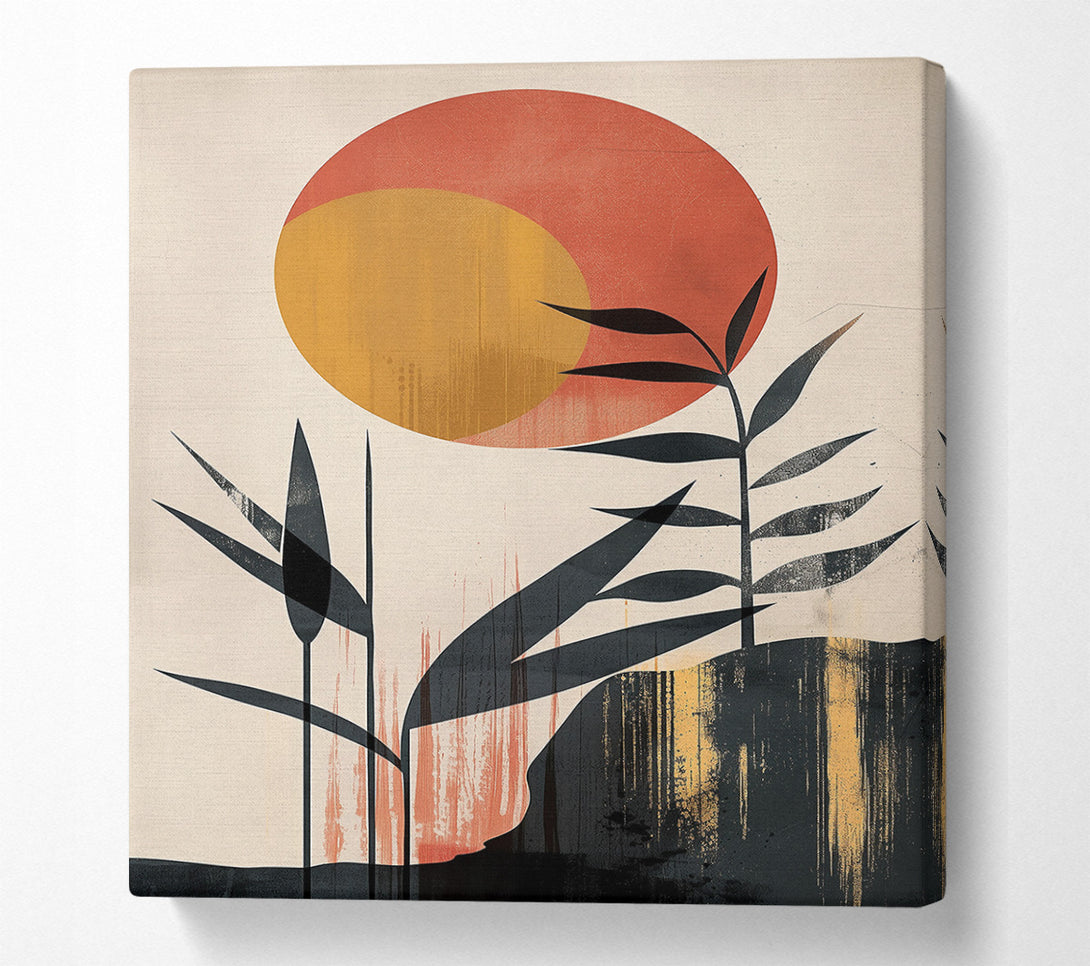  A Canvas Print of Burnt Orange Sunset Canvas Wall Art