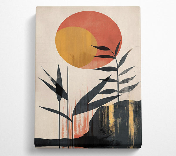  A Canvas Print of Burnt Orange Sunset Canvas Wall Art