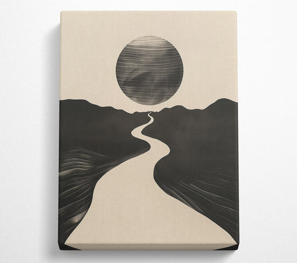  A Canvas Print of Black Sun'S Path Canvas Art