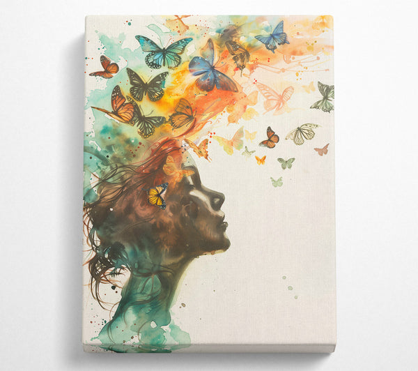  A Canvas Print of Orange Butterfly Dreams Canvas Print