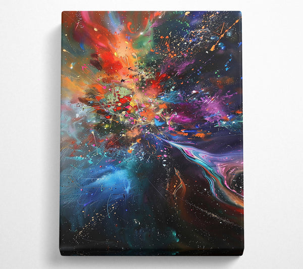  A Canvas Print of Blue Cosmic Explosion Canvas Print