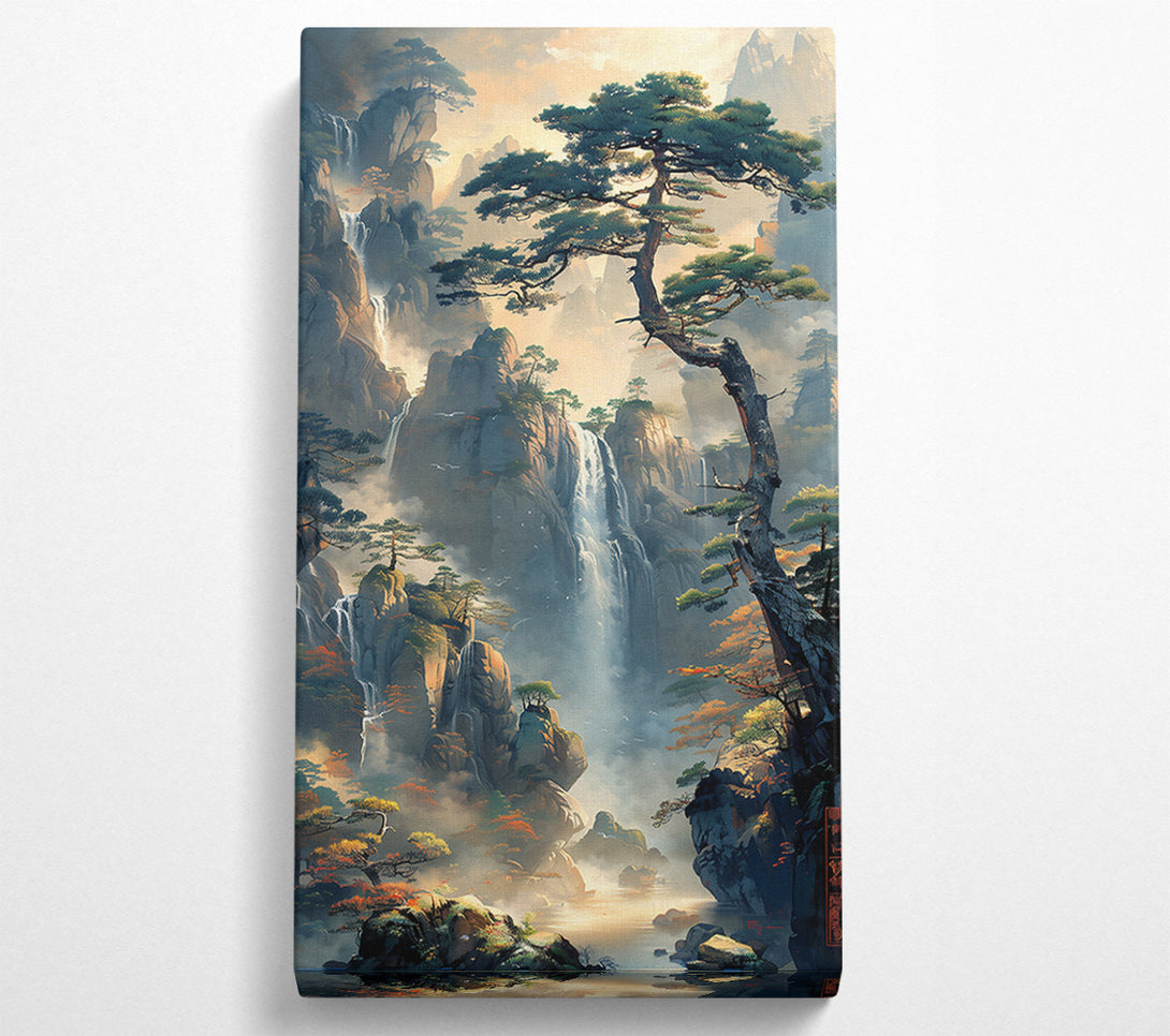  A Canvas Print of Silver Mist Waterfall Canvas Art