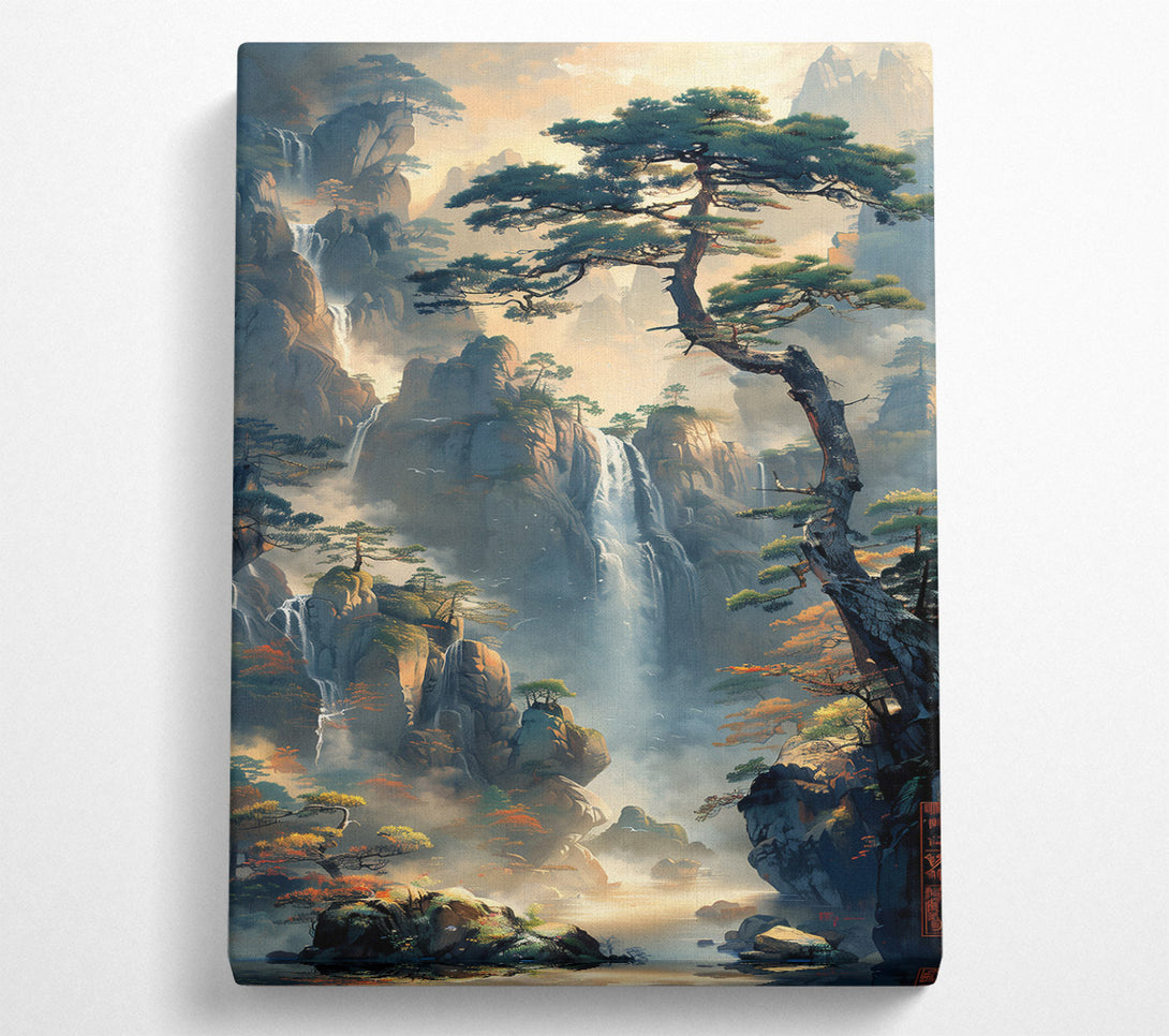  A Canvas Print of Silver Mist Waterfall Canvas Art